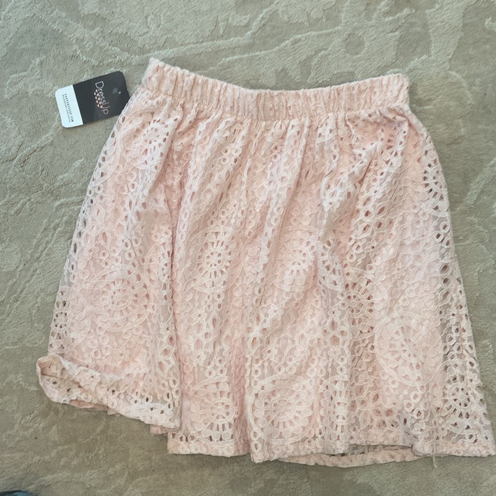 Everly from Dress Up 2 pc pink eyelet top and skirt! Size Medium!! Skirt NWT! - Picture 7 of 10